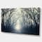 Designart - Dark Autumn Forest in Fog - Photography Canvas Art Print
